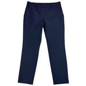 Theory Thaniel Kenett Pants Womens Pull-on‎ Stretch Tapered Sz 6 Black Corporate